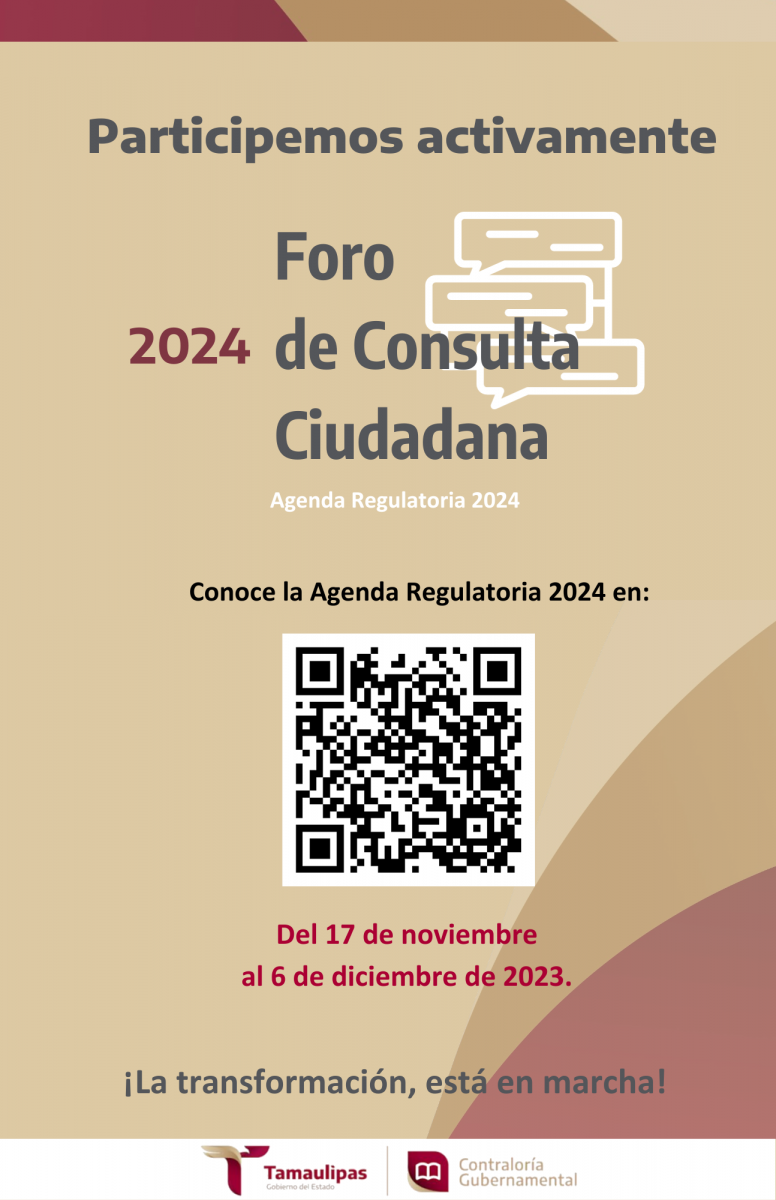 Foro de Consulta para elaborar el Programa Estatal de Mejora Regulatoria 2024
